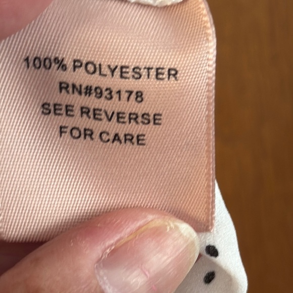 Philosophy White Cap Sleeve polka dot blouse Sz XS - Picture 3 of 9